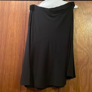 Alfani black silky skirt, size 2X. Elastic waist.